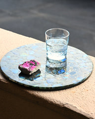 12” Round Labradorite Crystal Tray