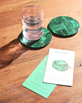 Genuine Malachite Coaster 2pc Set