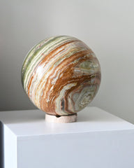 25lb Banded Green Onyx Sphere