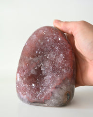 Pink Amethyst Druzy Freeform 5in