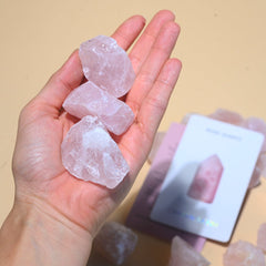 Rough Rose Quartz 3 pc
