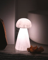 Selenite Mushroom Lamp w. Bulb