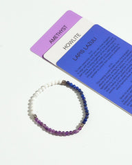 Calm + Clarity Bracelet - Amethyst - Lapis - Howlite