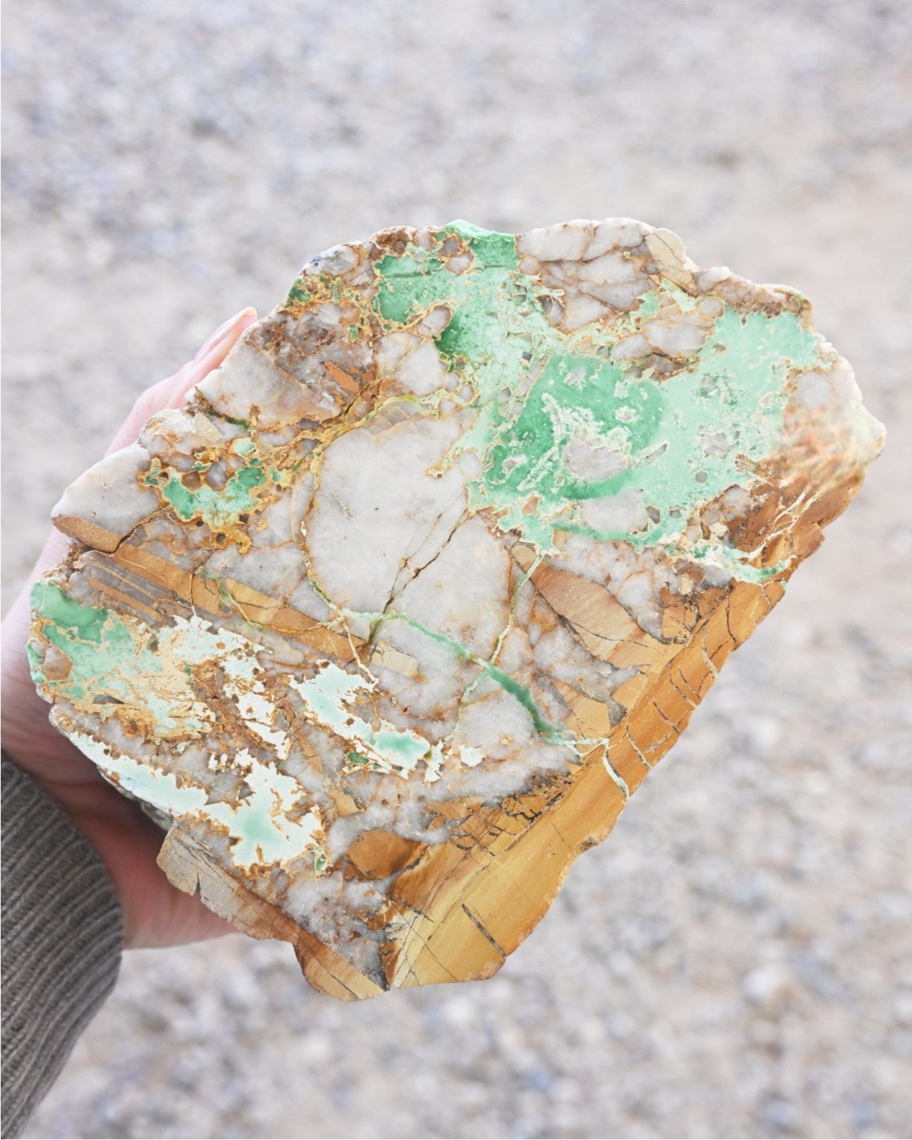 Australian Variscite with Polished Face 4lbs