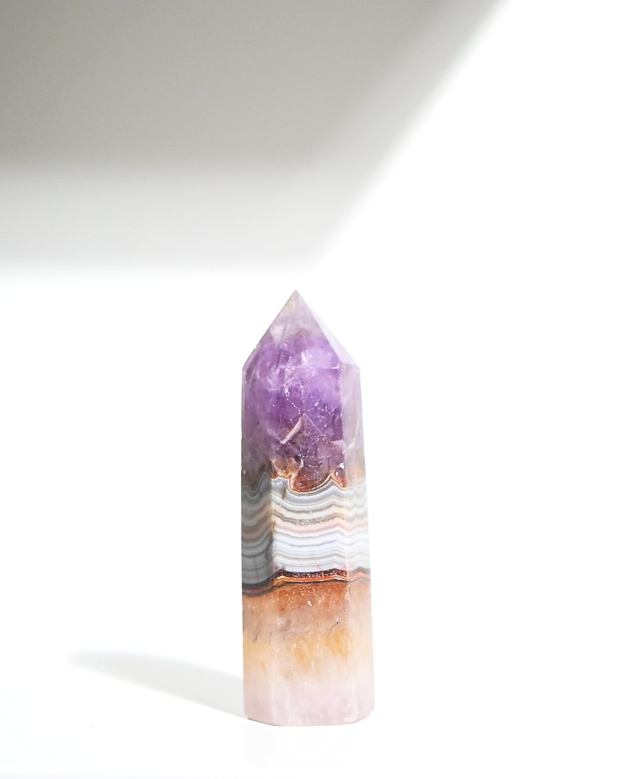 Crazy Lace Agate Amethyst Tower