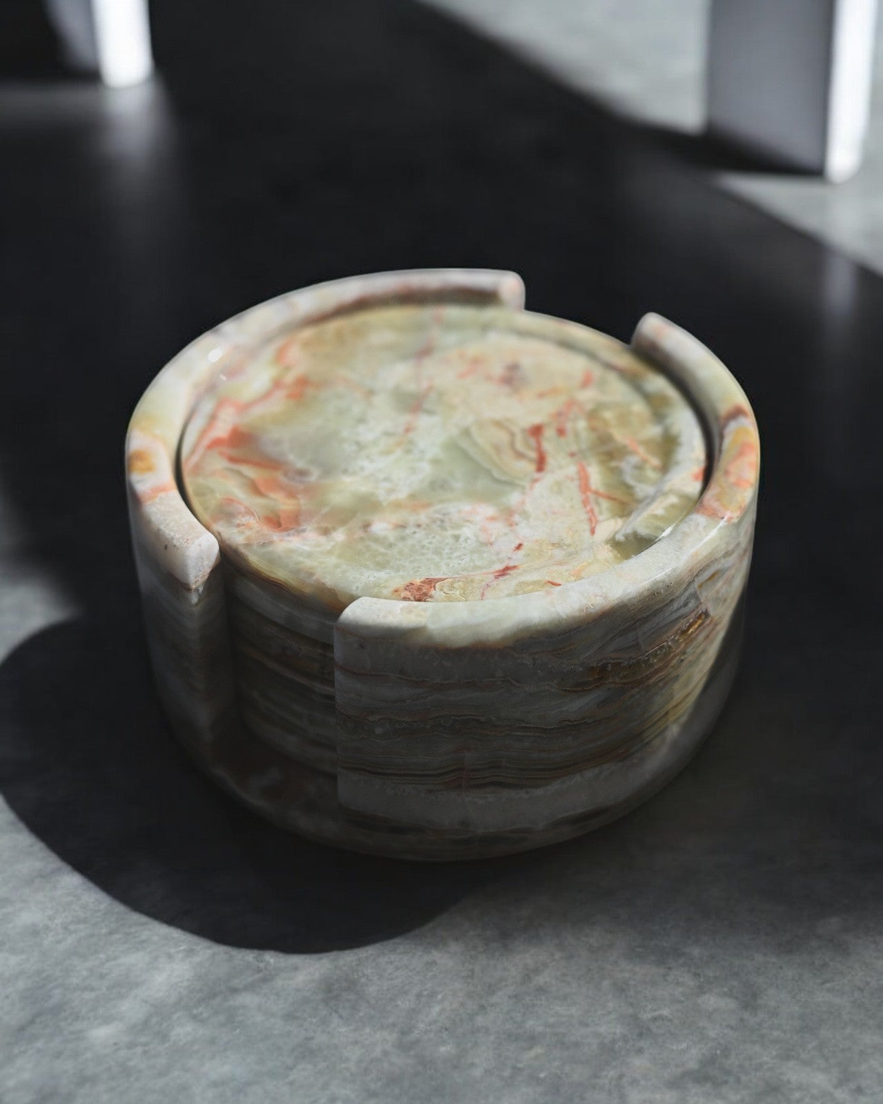 Green Onyx Coaster Set