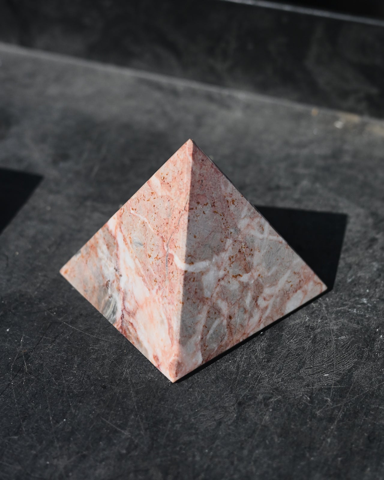 Pink Marble Pyramid 4 inch