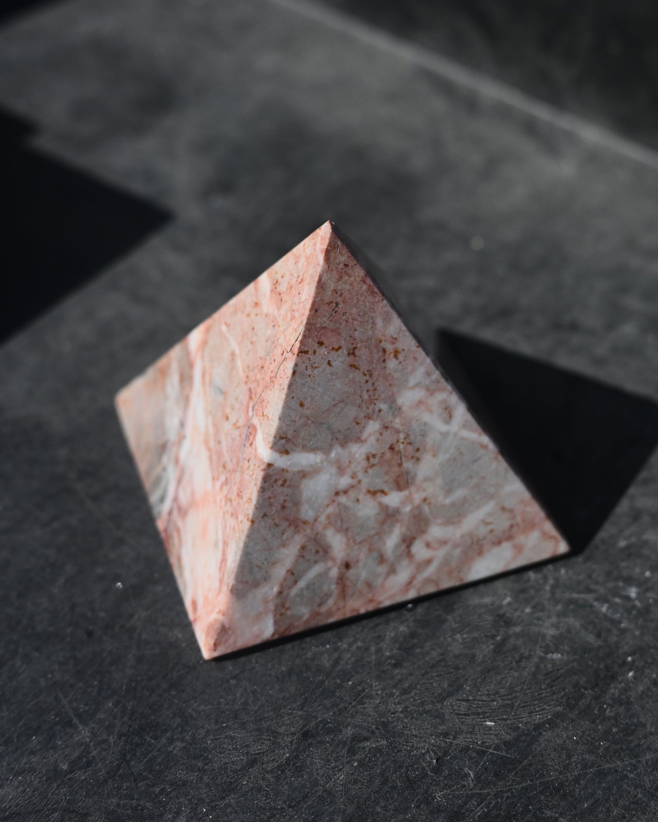 Pink Marble Pyramid 4 inch