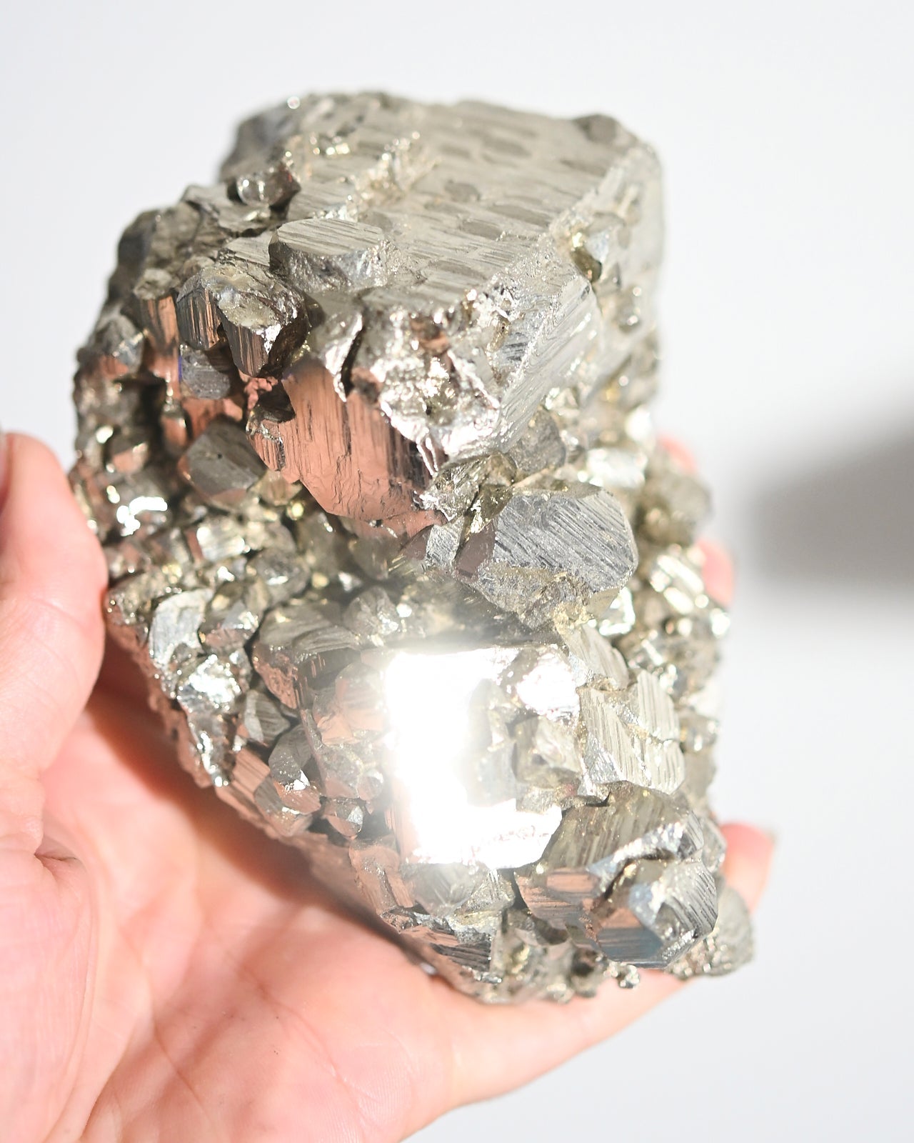 Pyrite and Quartz Crystal Cluster 2.6lbs