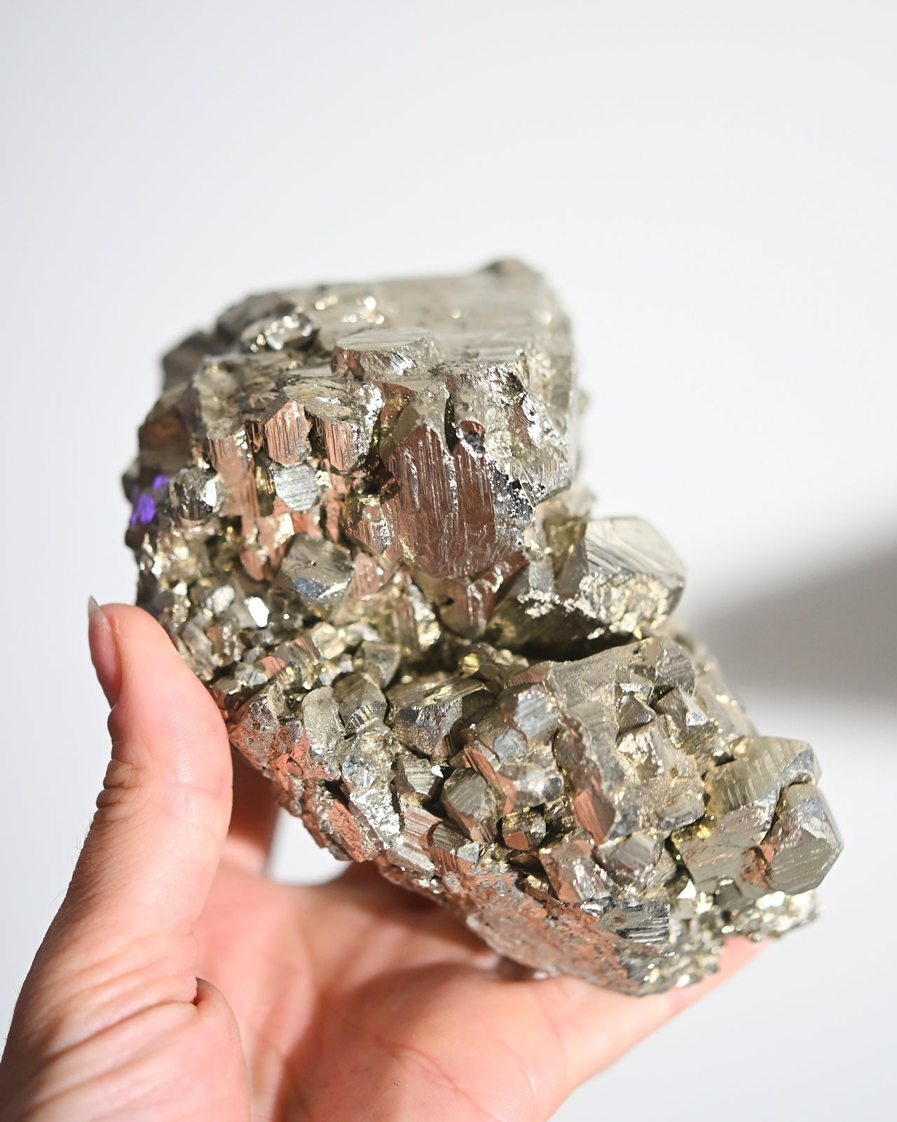 Pyrite and Quartz Crystal Cluster 2.6lbs