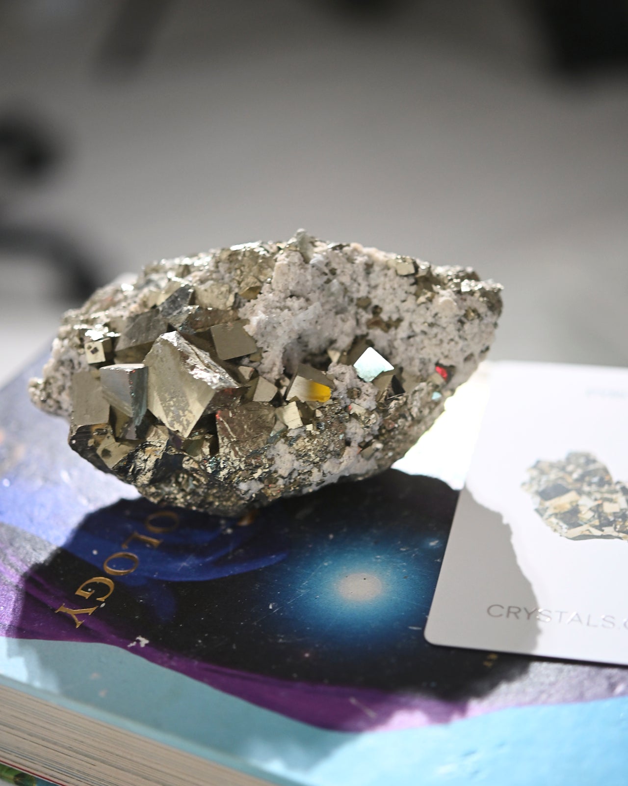 Pyrite and Quartz Crystal Cluster 2.6lbs