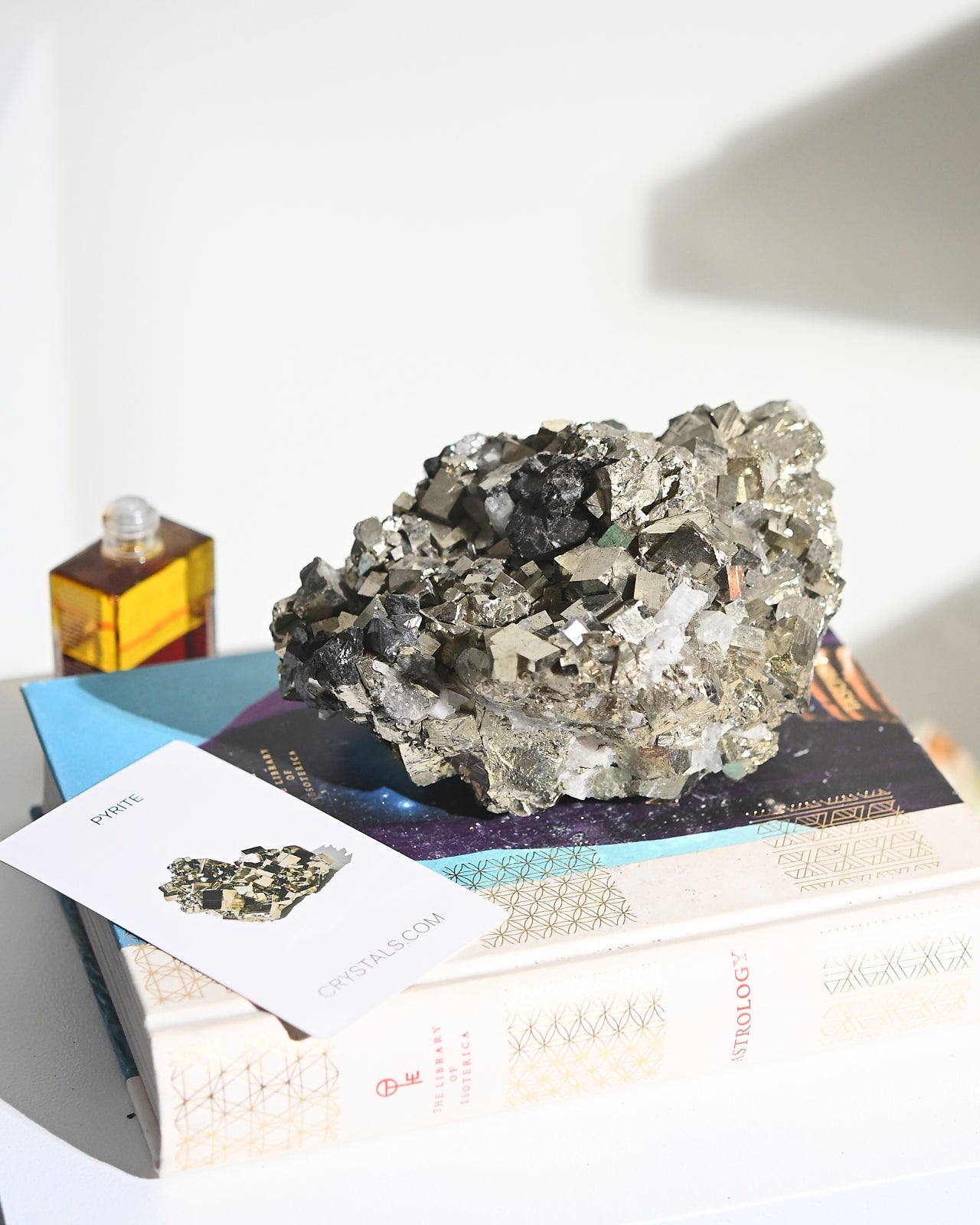 Cubic Pyrite and Quartz Crystal Cluster 7.5lbs
