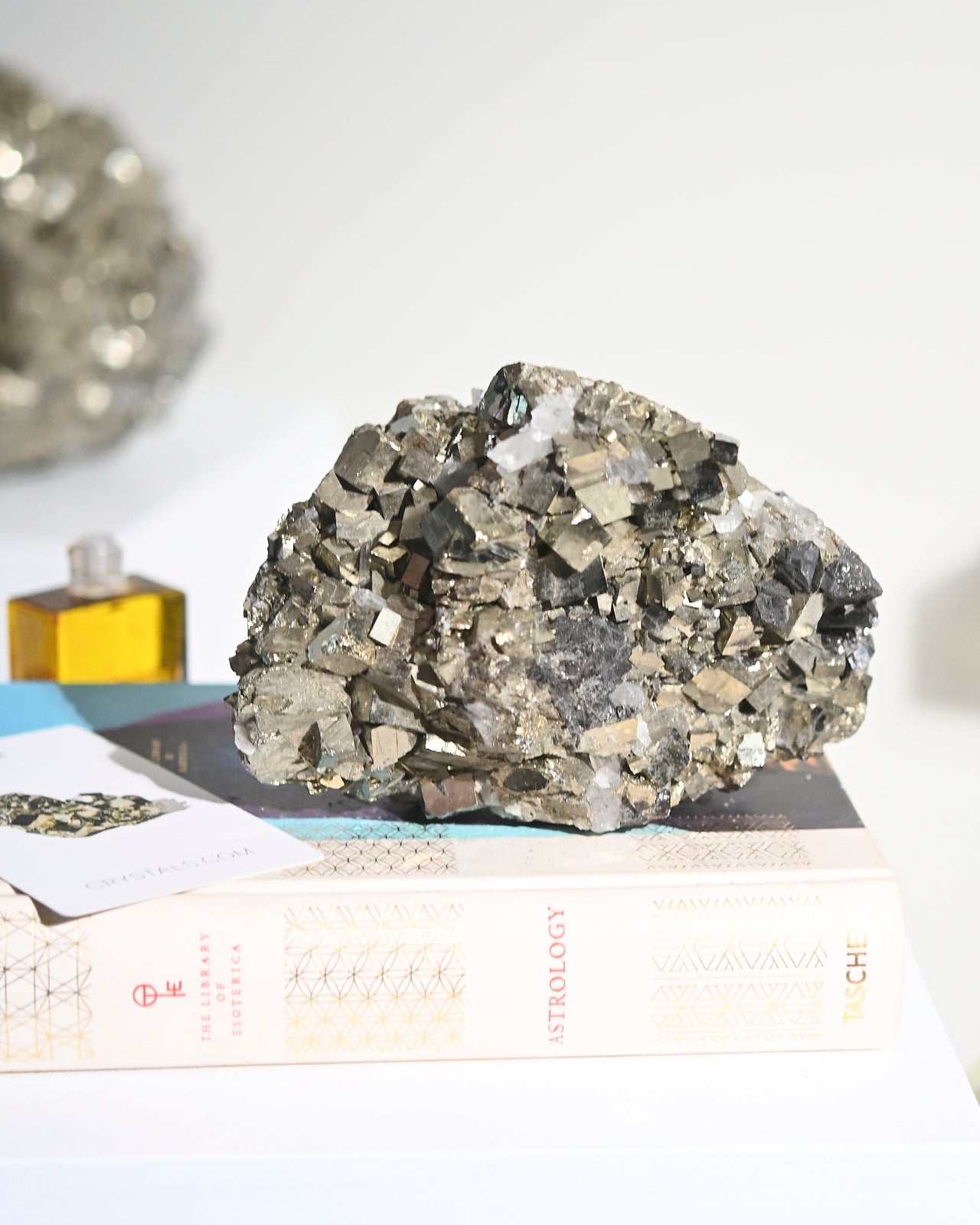 Cubic Pyrite and Quartz Crystal Cluster 7.5lbs