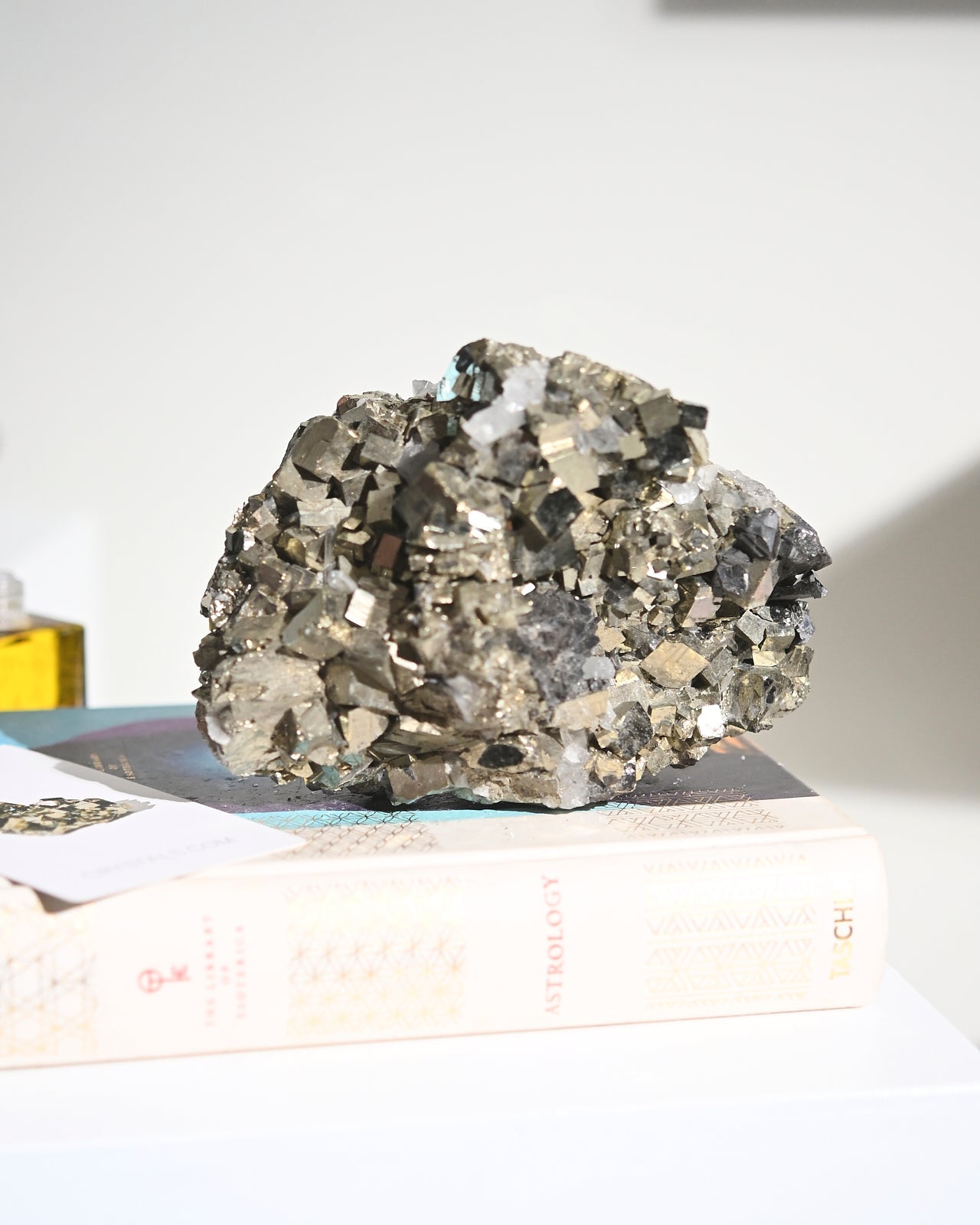 Cubic Pyrite and Quartz Crystal Cluster 7.5lbs