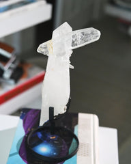 Double Terminated Lemurian  w Stand