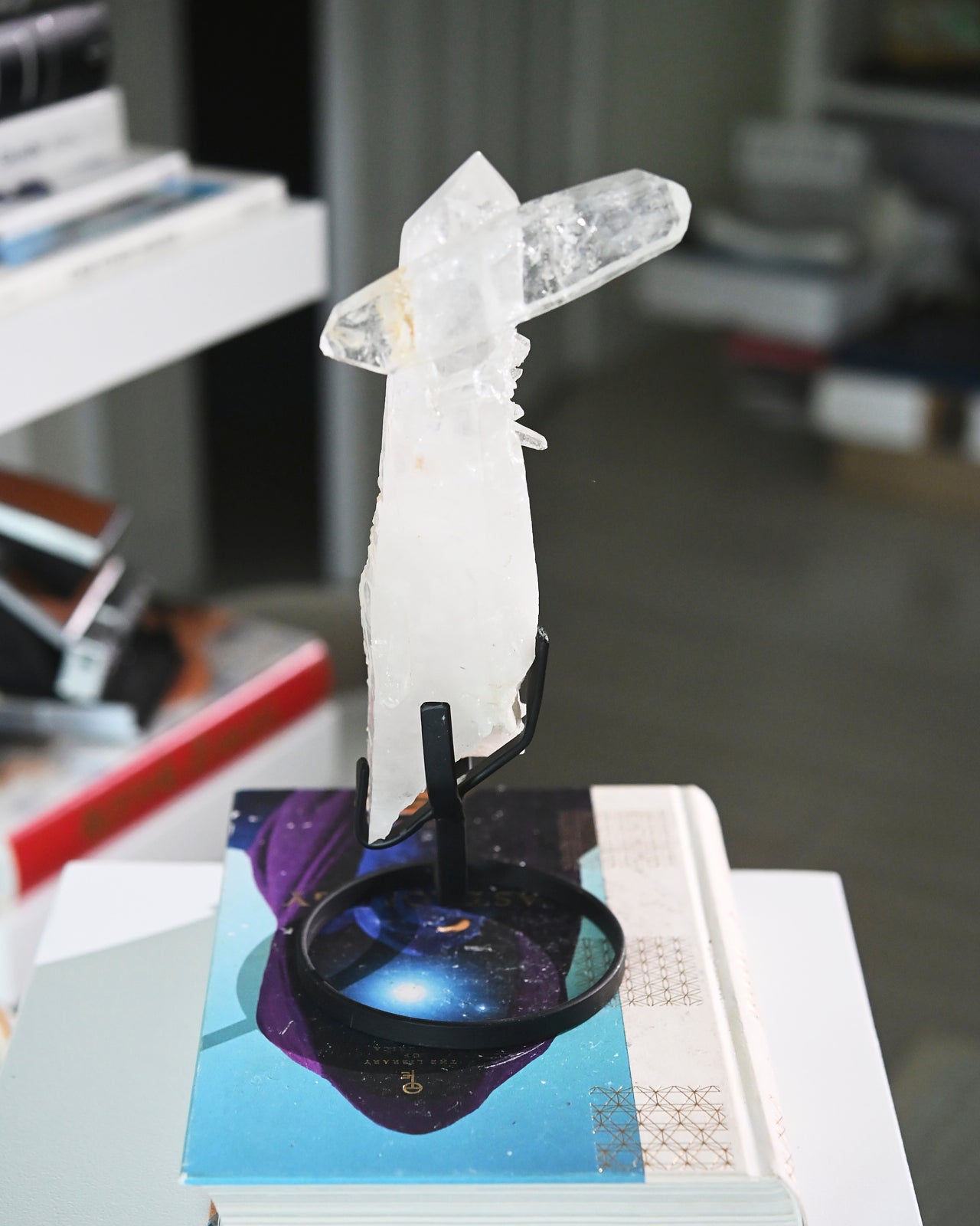 Double Terminated Lemurian  w Stand