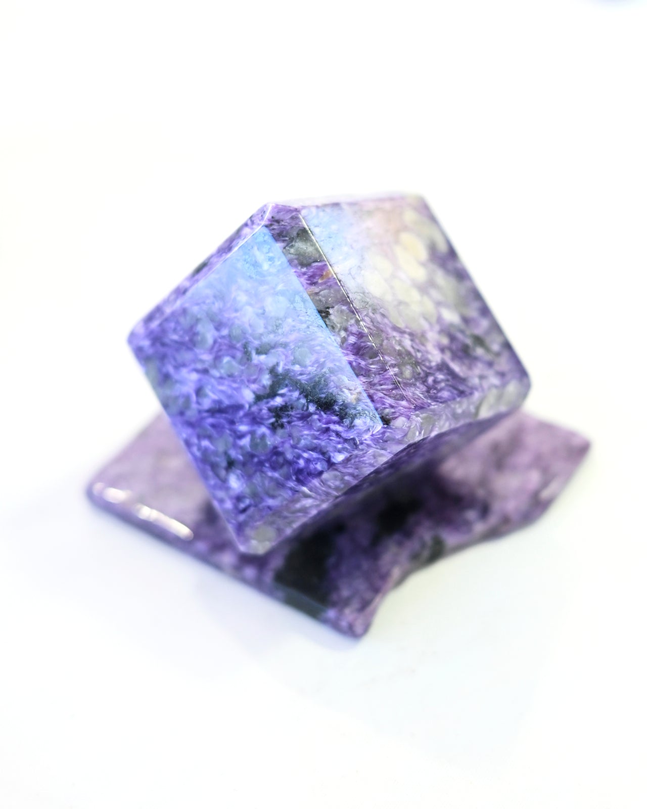 Charoite Cube + Base