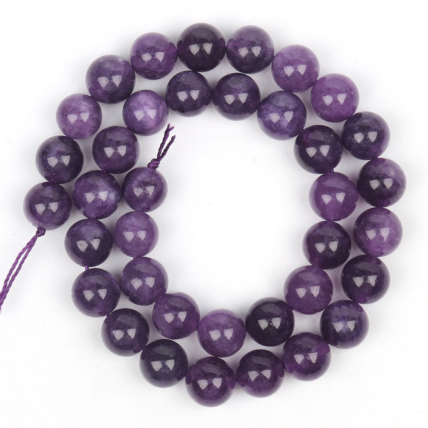 Natural Amethyst Stone Beads 6/8/10mm Round Shape Crystal Loose Spacer Beads For Jewelry Making Diy Bracelet Necklace 15inch