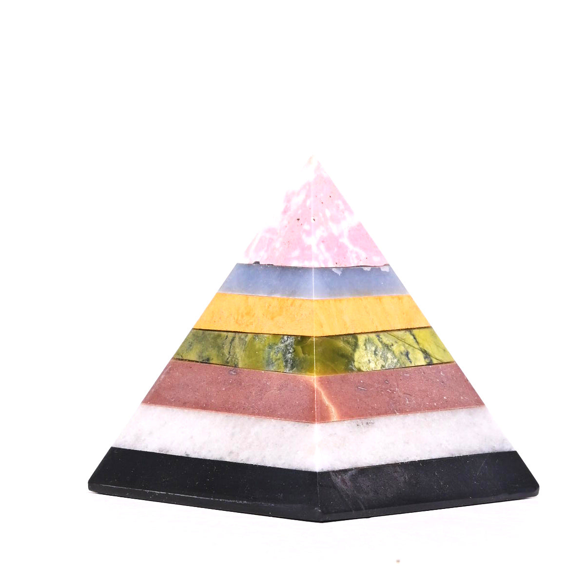 Mixed 7 CHAKRA Crystal Pyramid
