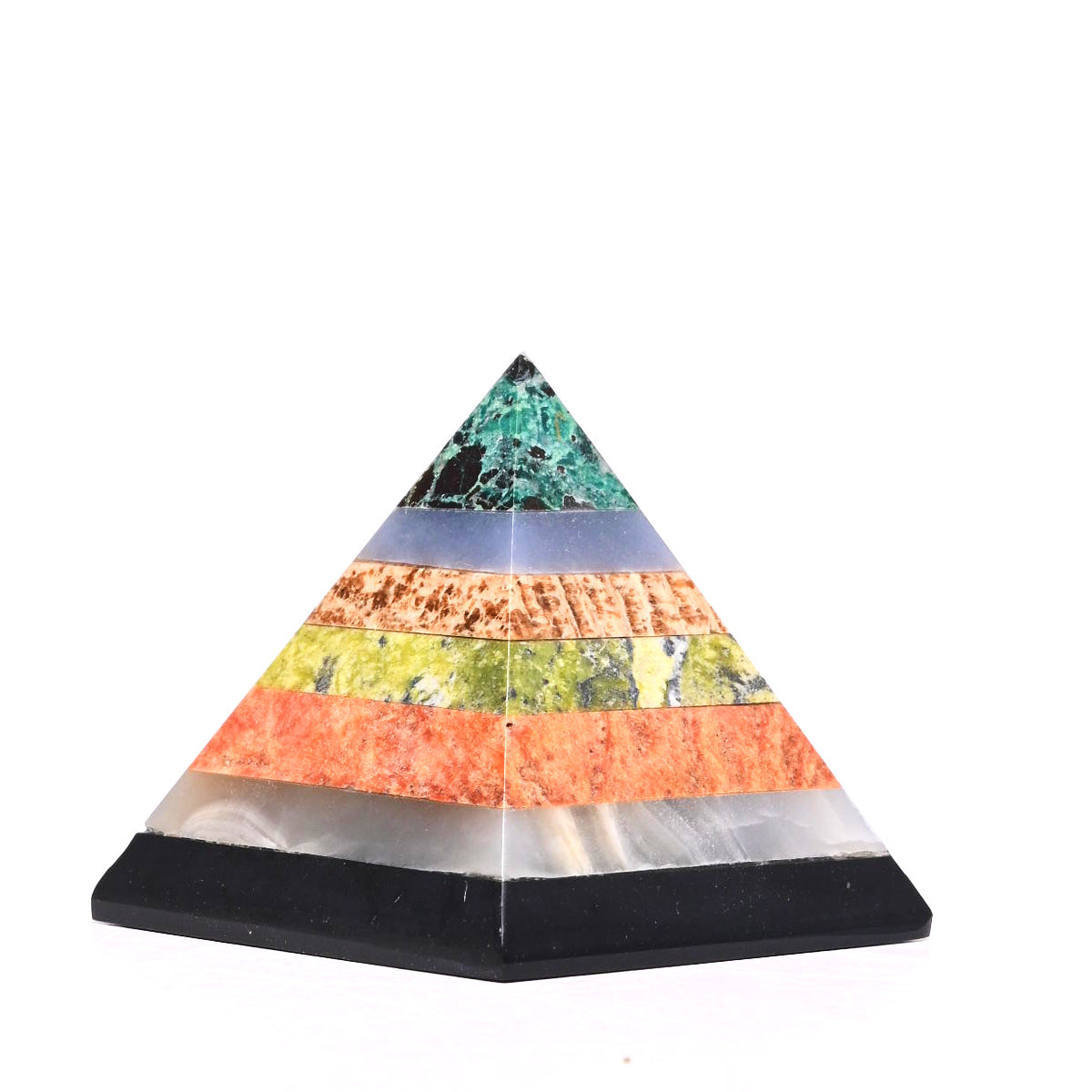 Mixed 7 CHAKRA Crystal Pyramid