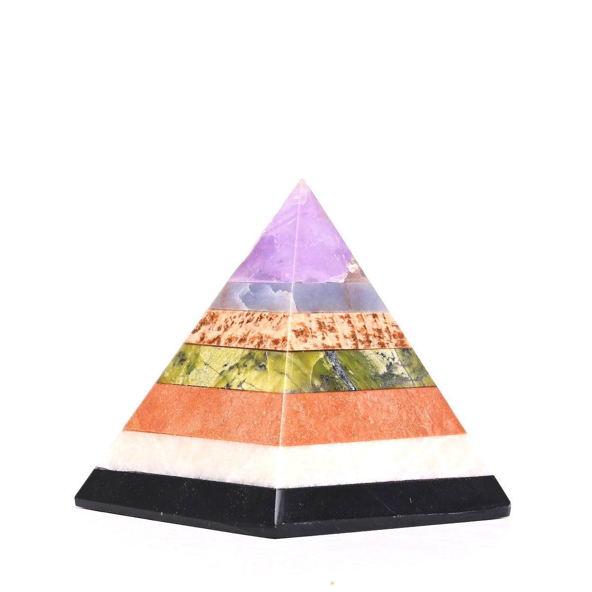 Mixed 7 CHAKRA Crystal Pyramid