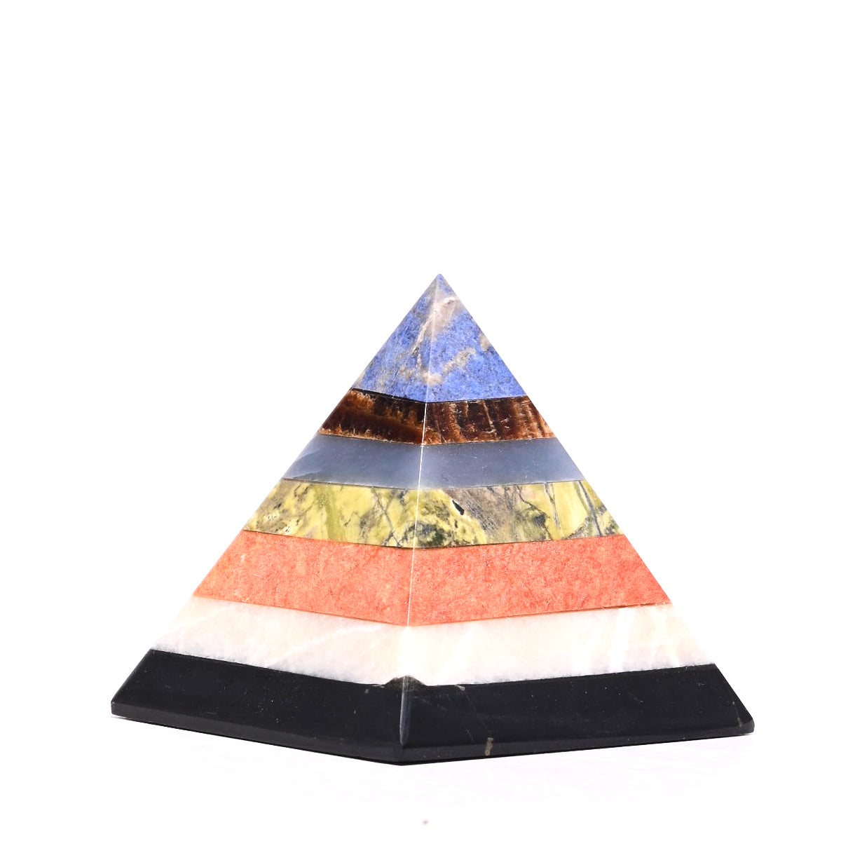 Mixed 7 CHAKRA Crystal Pyramid