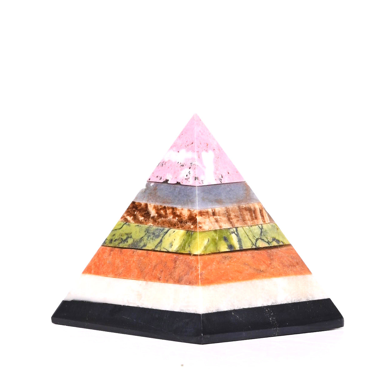 Mixed 7 CHAKRA Crystal Pyramid