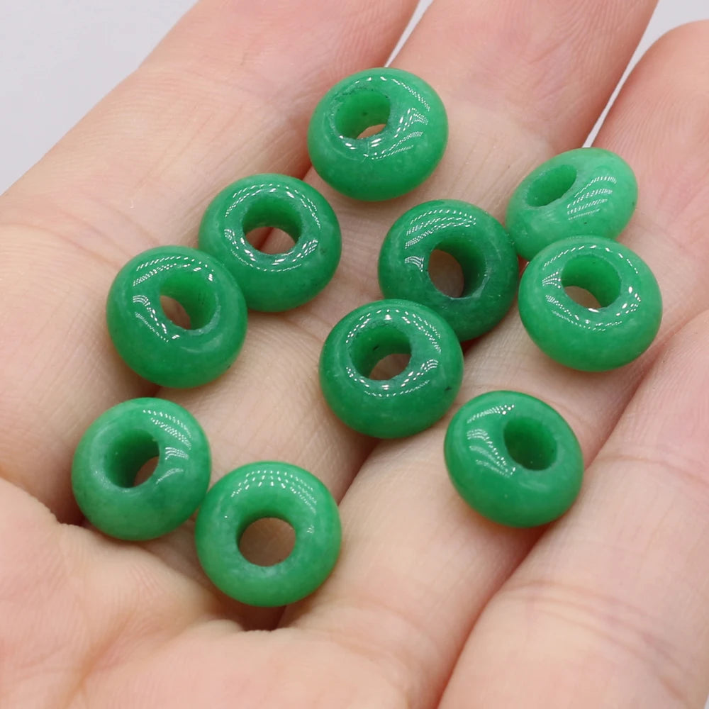 10pcs Natural Crystal Amethyst Large Hole Beads 4mm Hole Abacus Beads Lady Jewelry Making DIY Necklace Bracelet Accessory 5x10mm