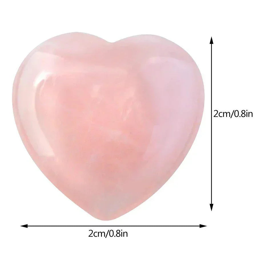 10/20/30PCS Heart Shape LOVE 20MM Natural Crystal Amethyst Agate Irregular Mineral Healing Stone Gravel Specimen Home Decoration