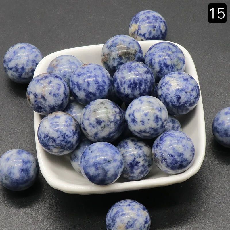 20mm Natural Crystal Stone Healing Energy Amethyst Gem Gemstone Room Decor Crystal Raw Stone Feng Shui Ball Home Office Ornament