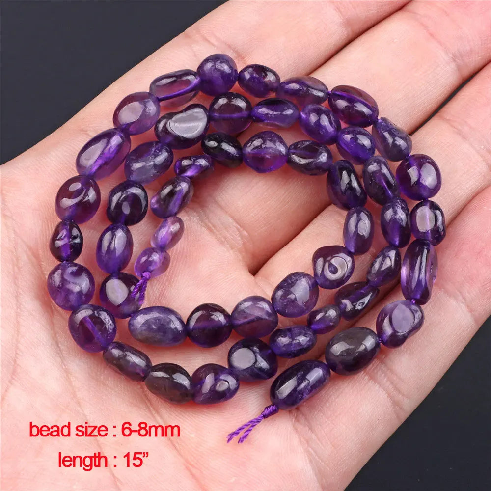 Natural Amethyst Stone Beads Purple Quartzs Crystal Irregular Multiple size Loose Beads For Jewelry Making DIY Necklace Bracelet