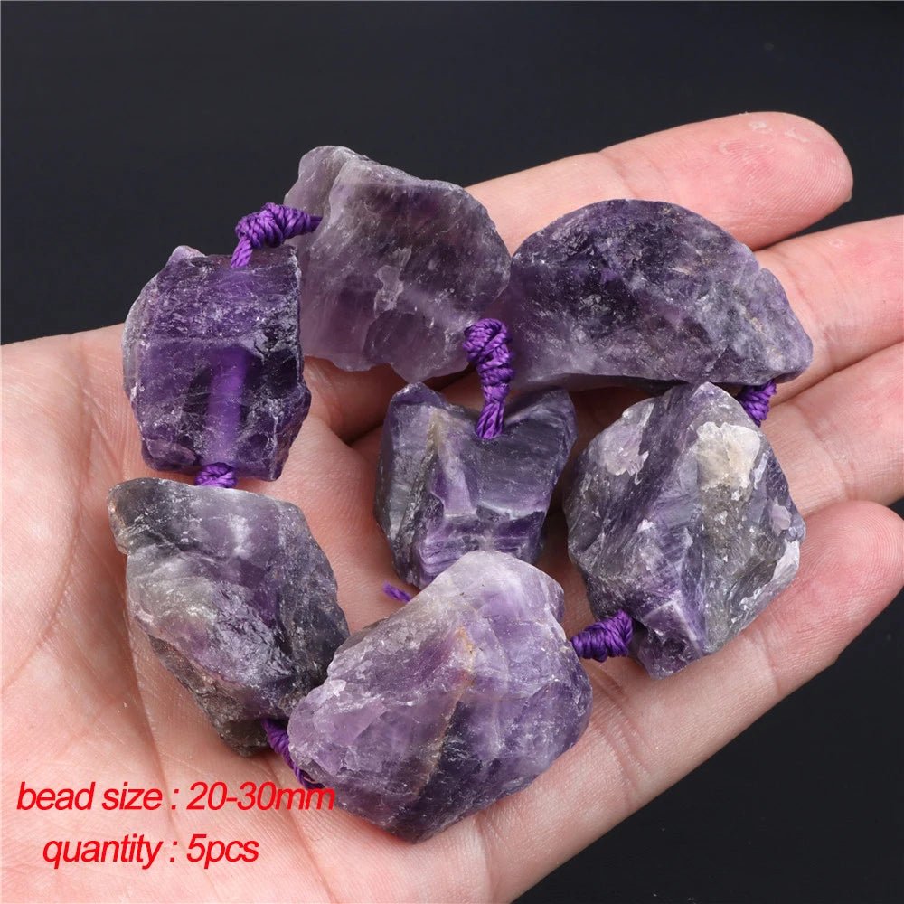 Natural Amethyst Stone Beads Purple Quartzs Crystal Irregular Multiple size Loose Beads For Jewelry Making DIY Necklace Bracelet