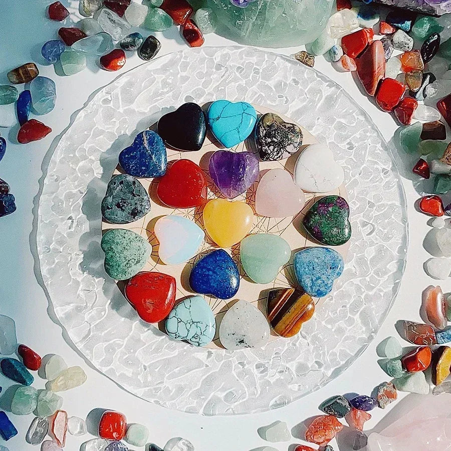 10/20/30PCS Heart Shape LOVE 20MM Natural Crystal Amethyst Agate Irregular Mineral Healing Stone Gravel Specimen Home Decoration