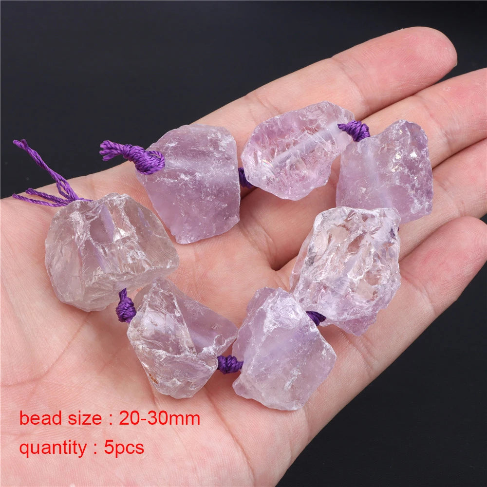 Natural Amethyst Stone Beads Purple Quartzs Crystal Irregular Multiple size Loose Beads For Jewelry Making DIY Necklace Bracelet