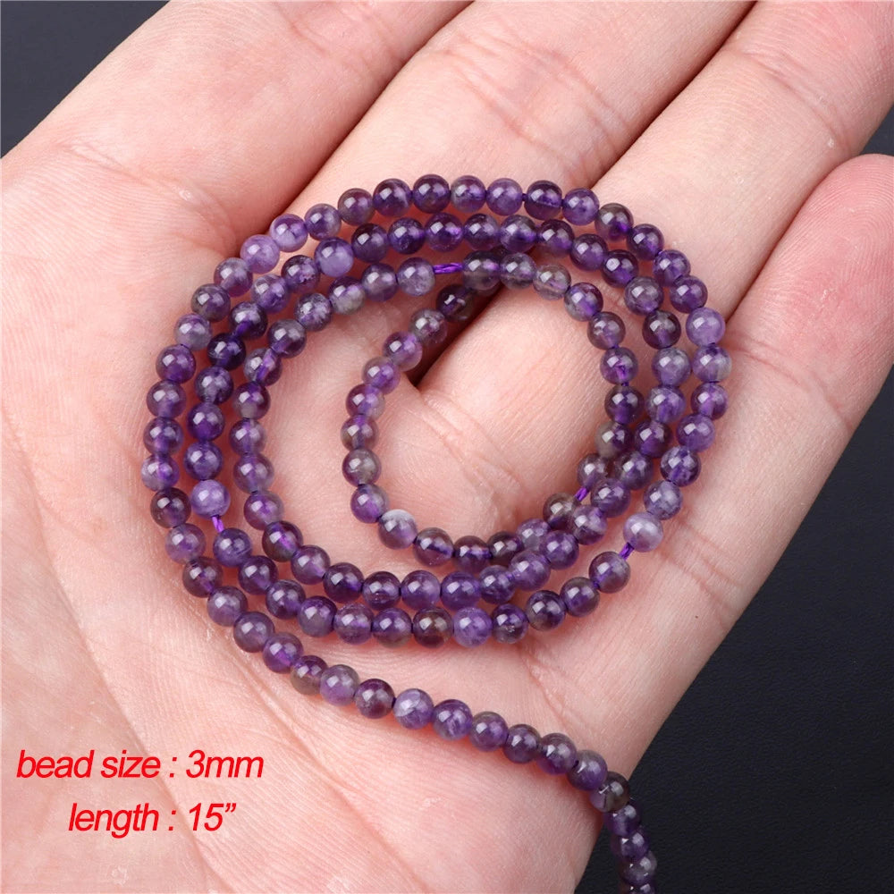 Natural Amethyst Stone Beads Purple Quartzs Crystal Irregular Multiple size Loose Beads For Jewelry Making DIY Necklace Bracelet