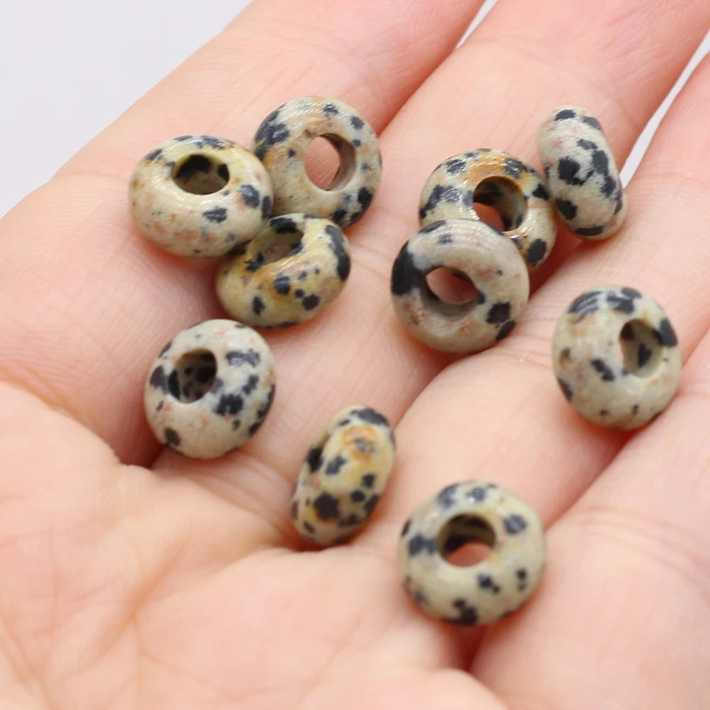 10pcs Natural Crystal Amethyst Large Hole Beads 4mm Hole Abacus Beads Lady Jewelry Making DIY Necklace Bracelet Accessory 5x10mm