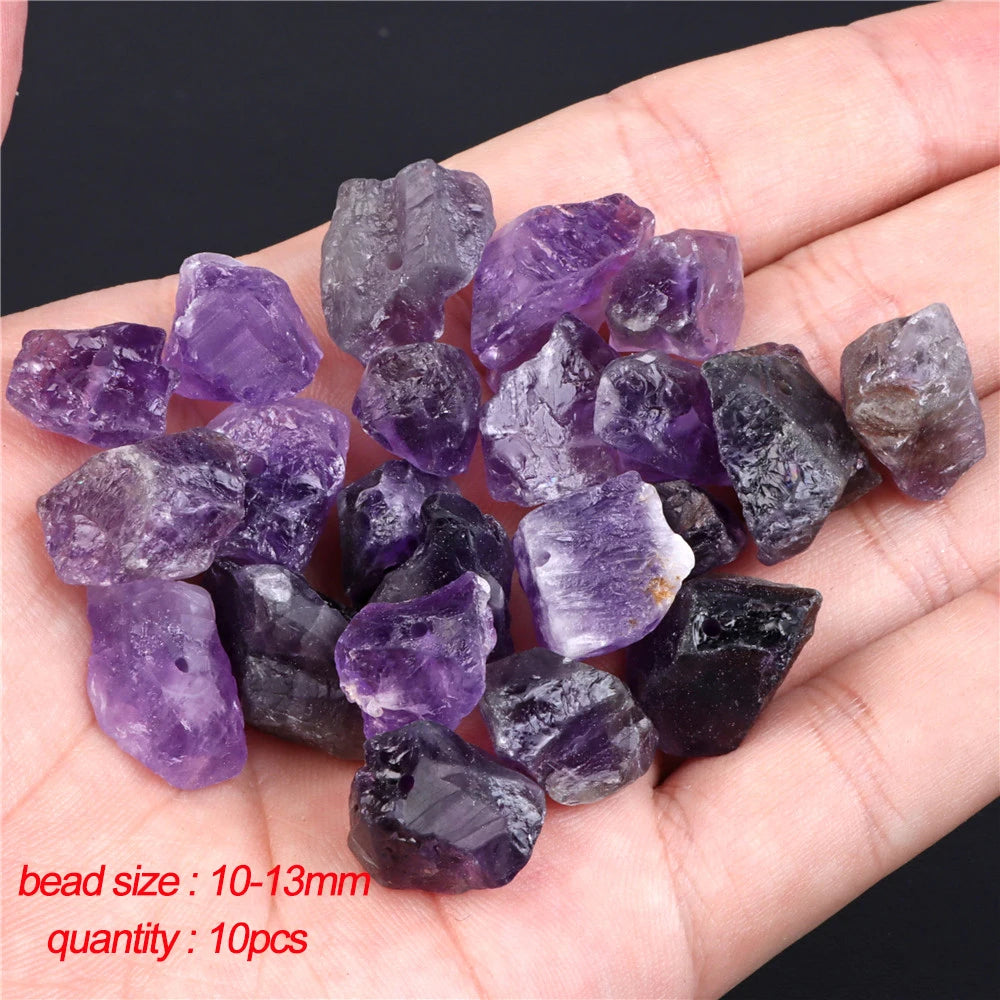 Natural Amethyst Stone Beads Purple Quartzs Crystal Irregular Multiple size Loose Beads For Jewelry Making DIY Necklace Bracelet