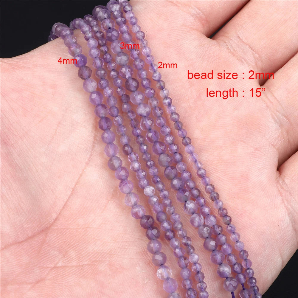 Natural Amethyst Stone Beads Purple Quartzs Crystal Irregular Multiple size Loose Beads For Jewelry Making DIY Necklace Bracelet