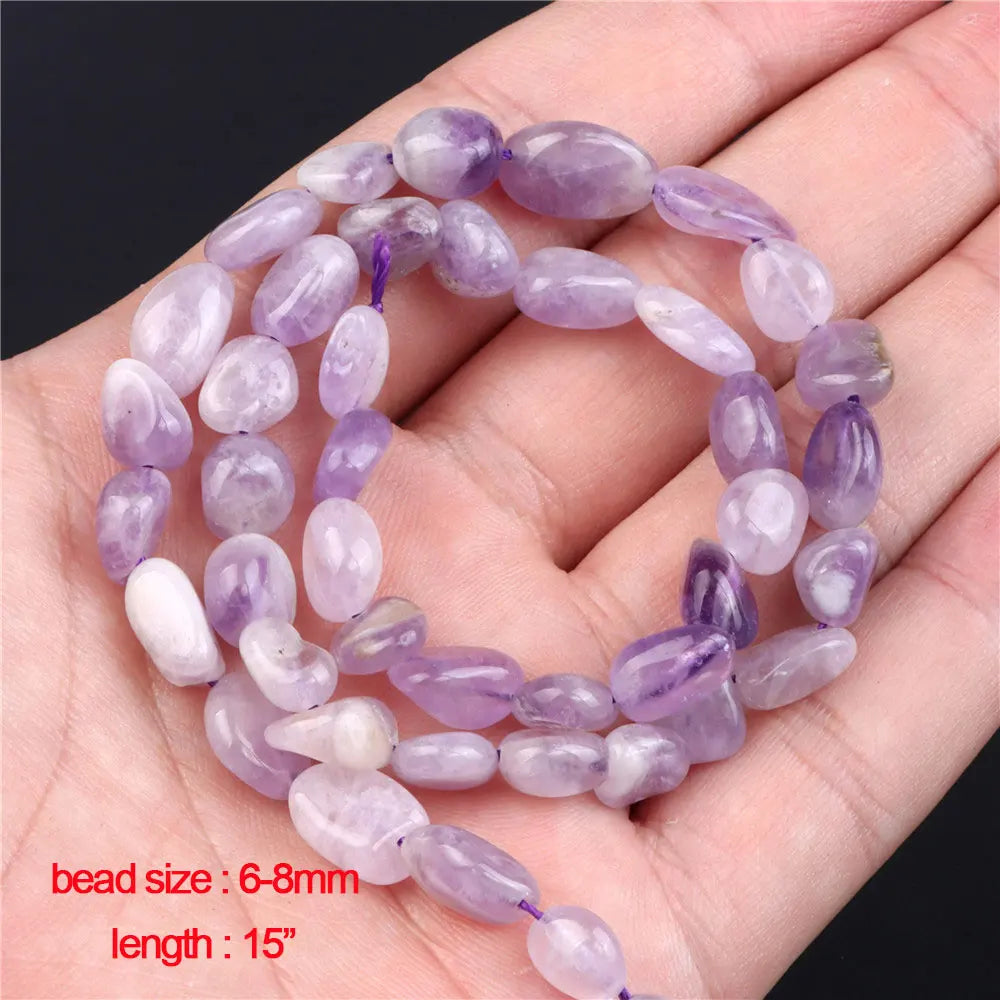 Natural Amethyst Stone Beads Purple Quartzs Crystal Irregular Multiple size Loose Beads For Jewelry Making DIY Necklace Bracelet