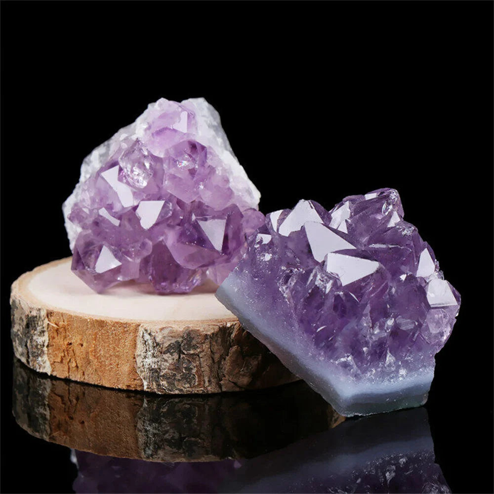 New Amethyst Natural Stone Purple Pink Amethysts Crystals Cluster Druzy Geode Mineral Rock Healing Crystal Point Energy Wand Crafts