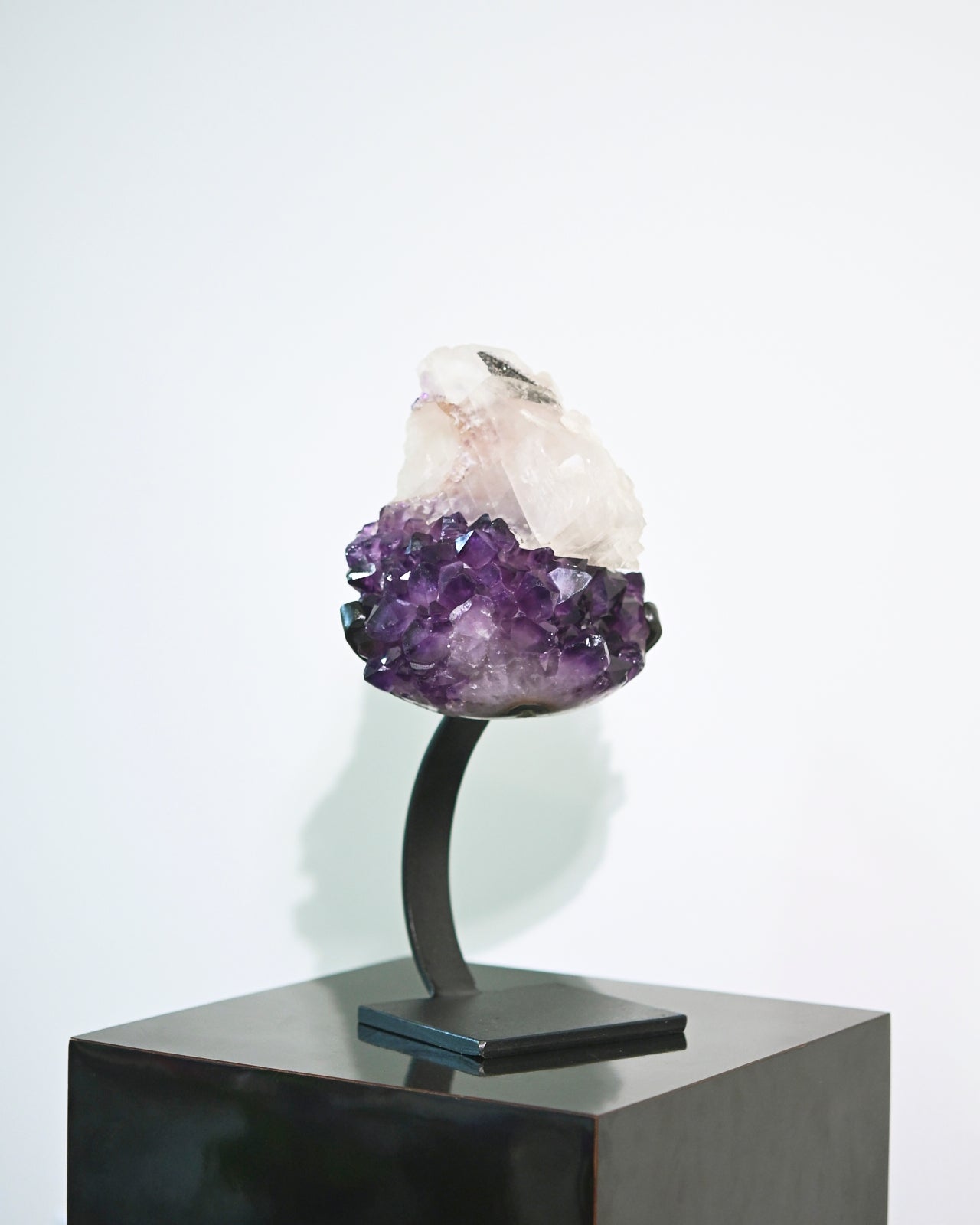 Amethyst w/ Calcite Geode on Stand 8lbs