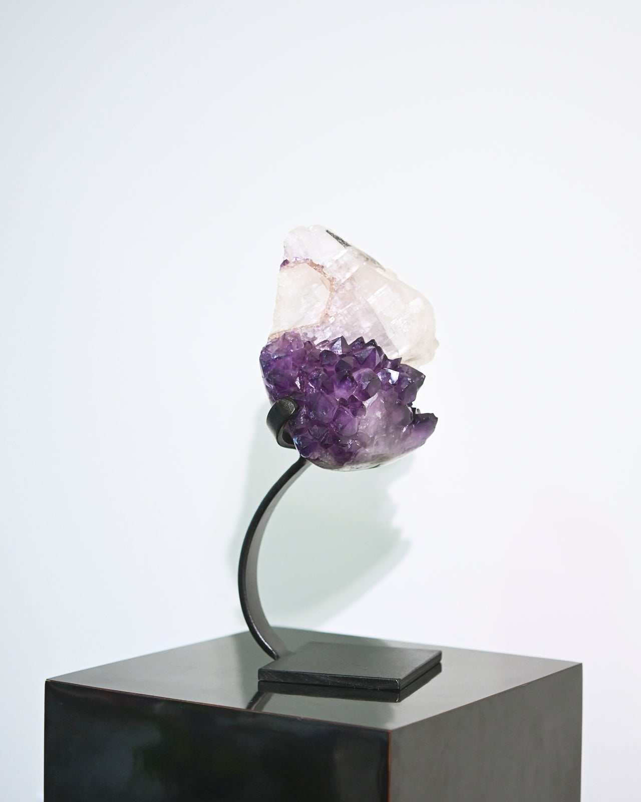 Amethyst w/ Calcite Geode on Stand 8lbs