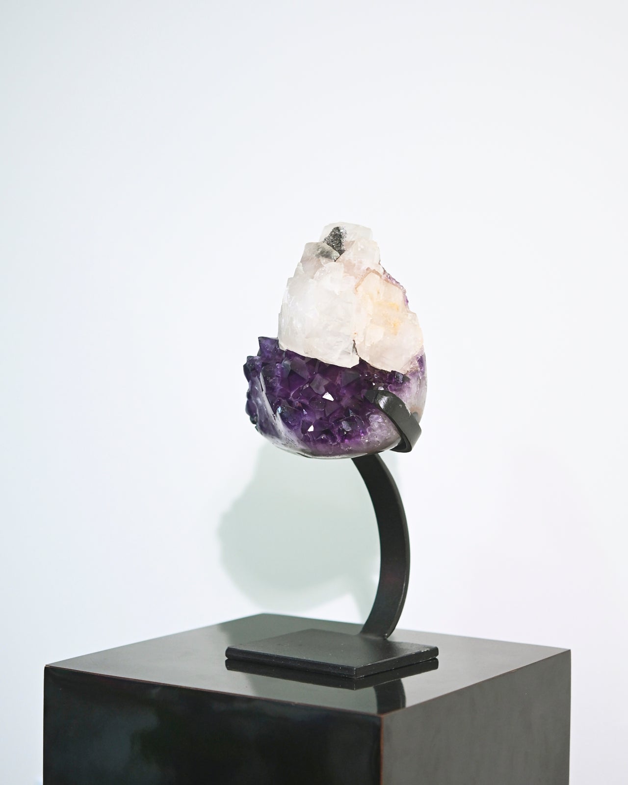 Amethyst w/ Calcite Geode on Stand 8lbs