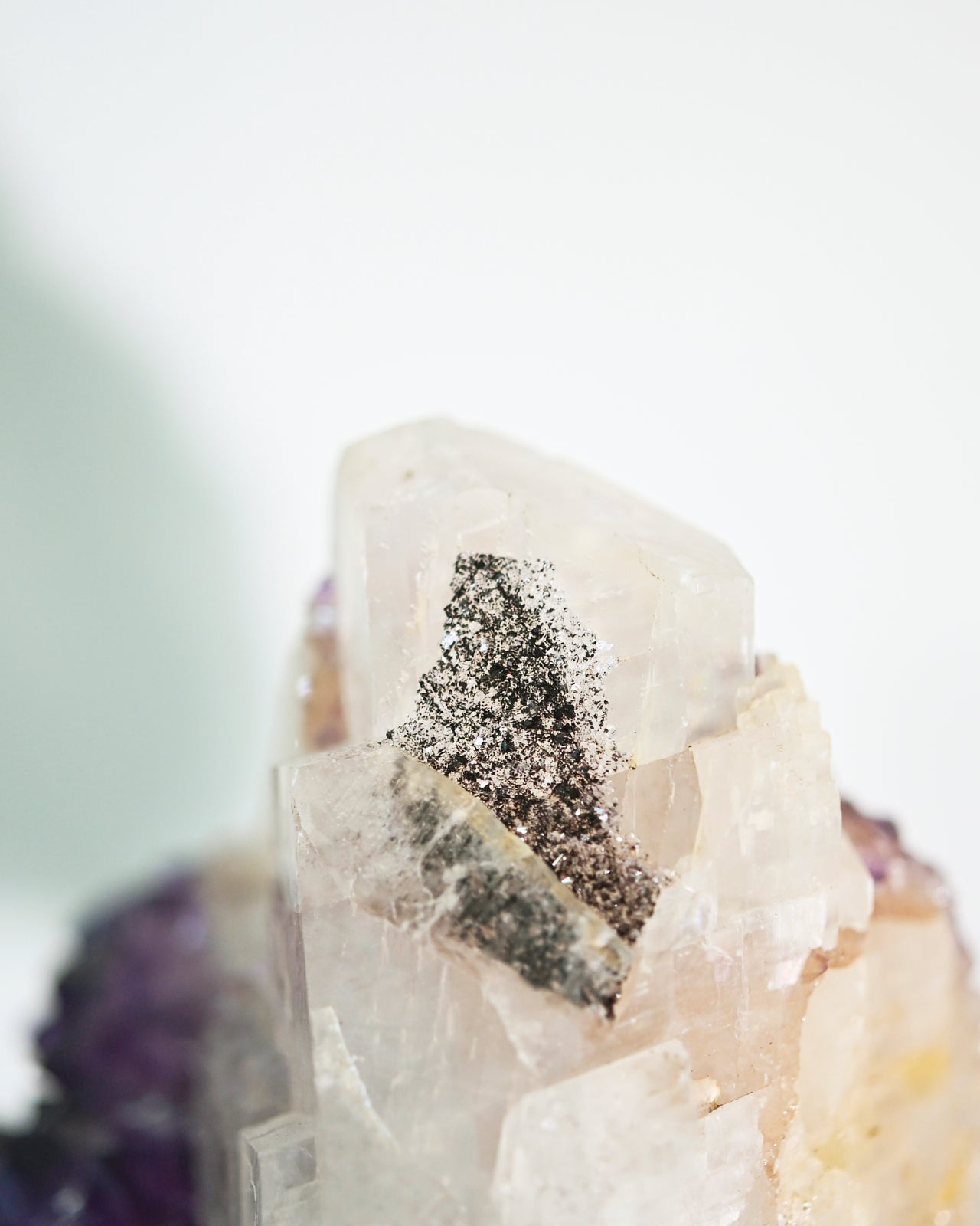 Amethyst w/ Calcite Geode on Stand 8lbs