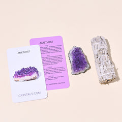 Energy Clearing Set – Amethyst Crystal + Sage