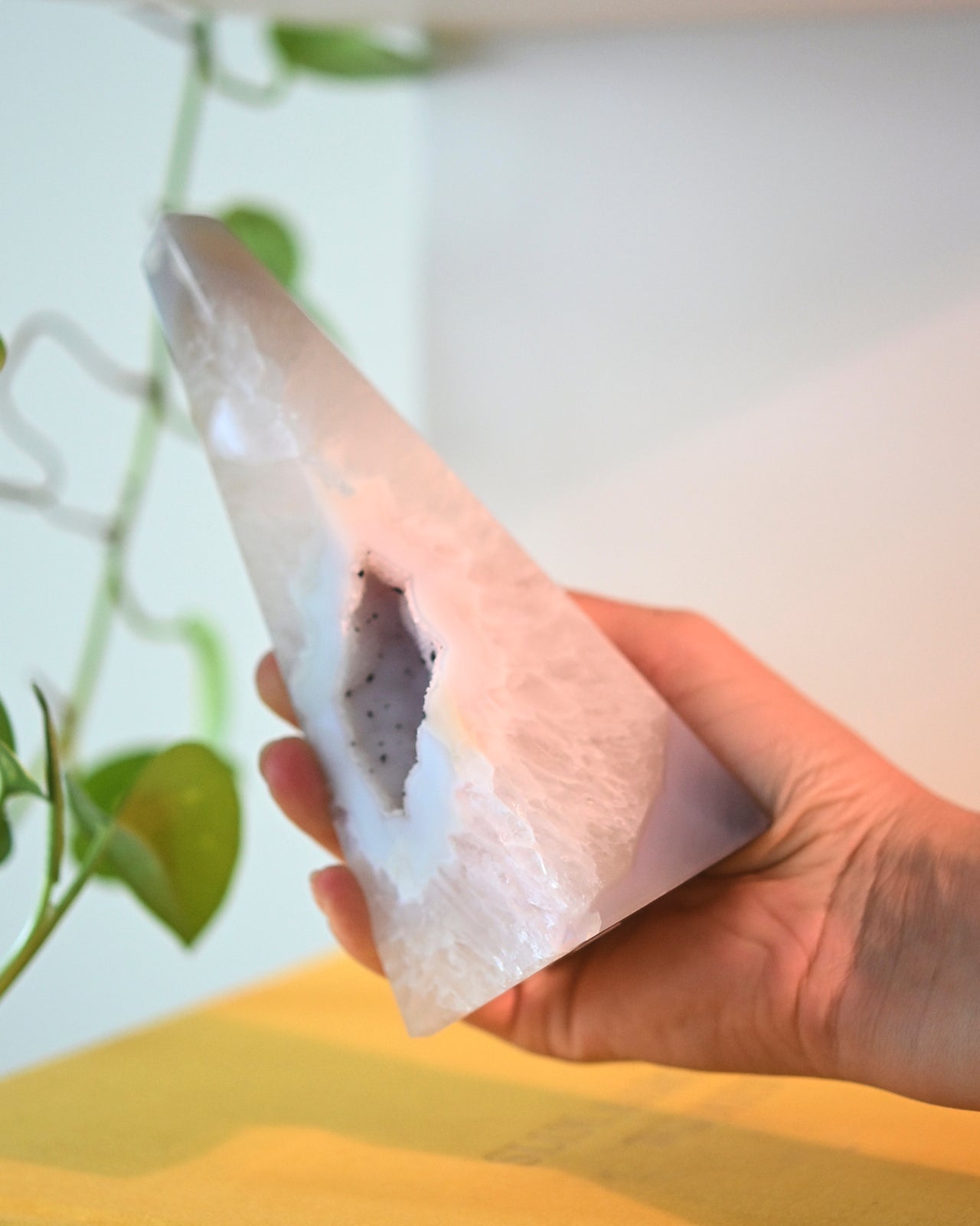 Druzy Agate Obelisk 6 inch