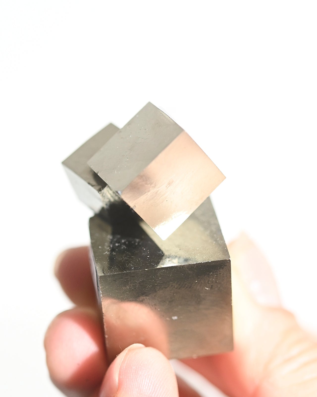 Pyrite Interlocking Cube