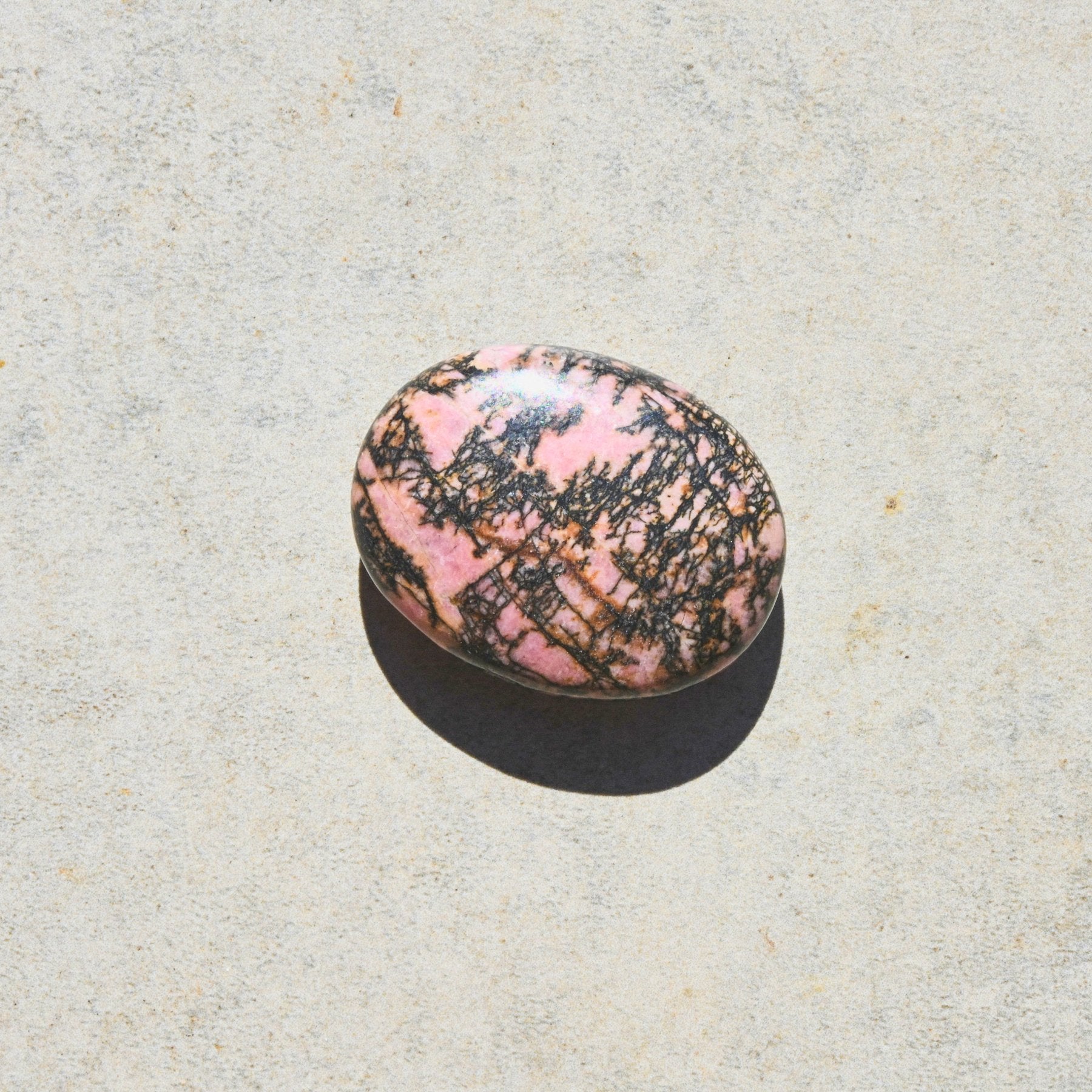 Rhodonite Palm Stone