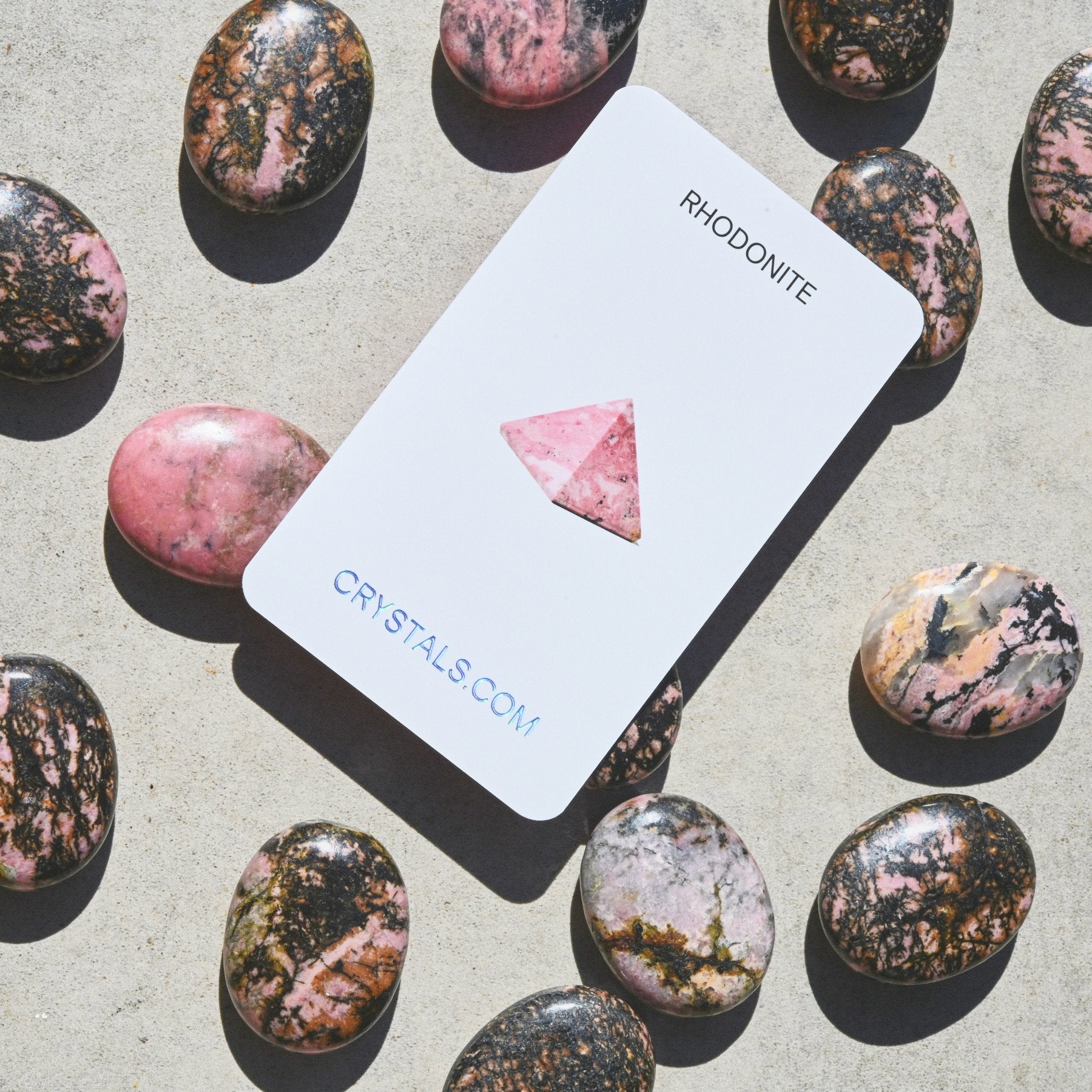 Rhodonite Palm Stone