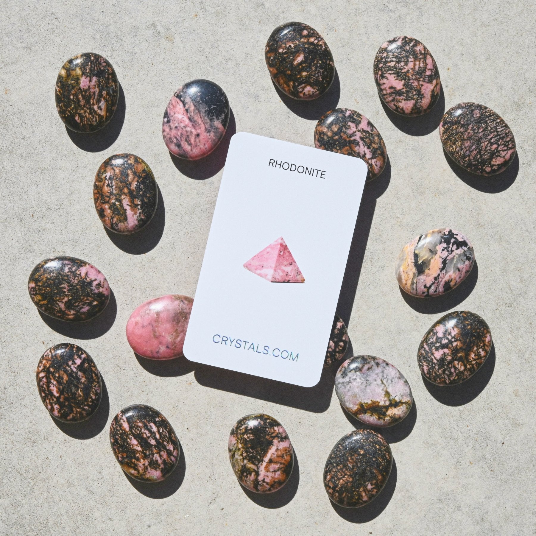 Rhodonite Palm Stone
